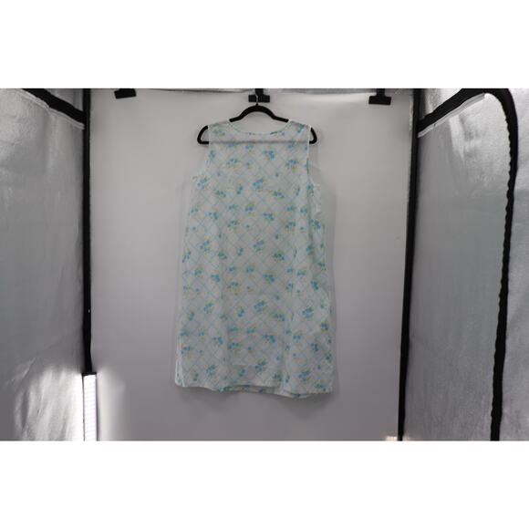 Vintage Floral White Midi Length Cotton Nightgown - Picture 5 of 8